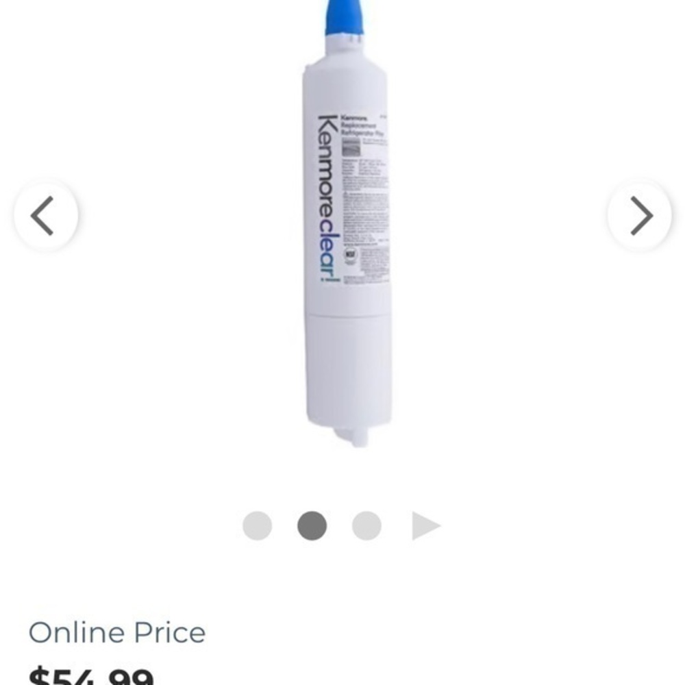 NEW Kenmore clear premium refrigerator Replacement filter item number 9990